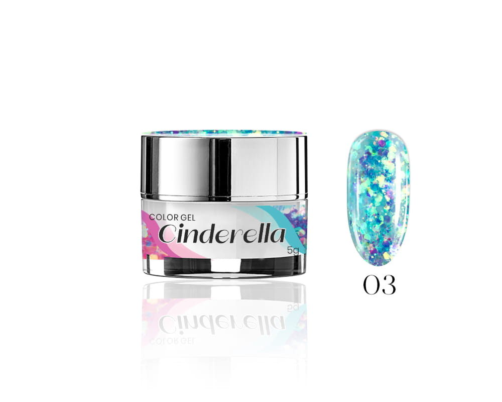 Cinderella Color Gel - 5 gr - No. 03 - gyémánt csillogású színes zselé ...